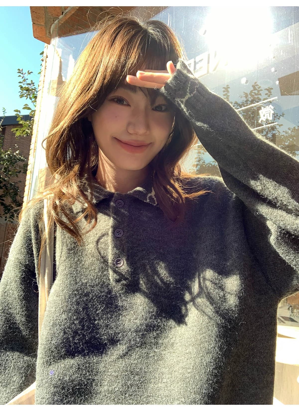하트 자카드 강아지 자수 스웨터 여자 봄 가을 2026 새로운 루즈핏 슬림해 보이는 니트 맨위 상세 이미지 39