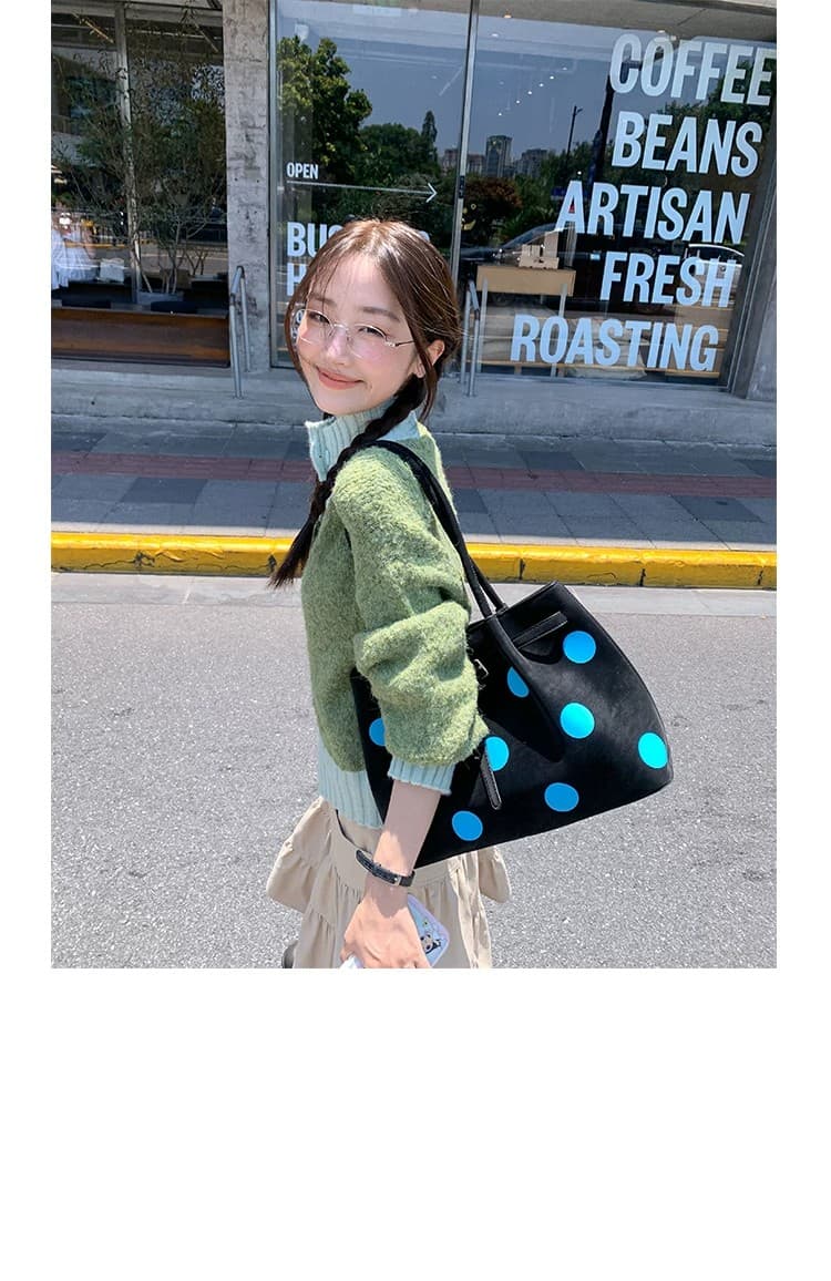 센 부서 소녀 패치워크 색상 스웨터 2026 레트로 배색 스탠드 칼라 단추 쇼트 스타일 니트 카디건 코트 상세 이미지 9