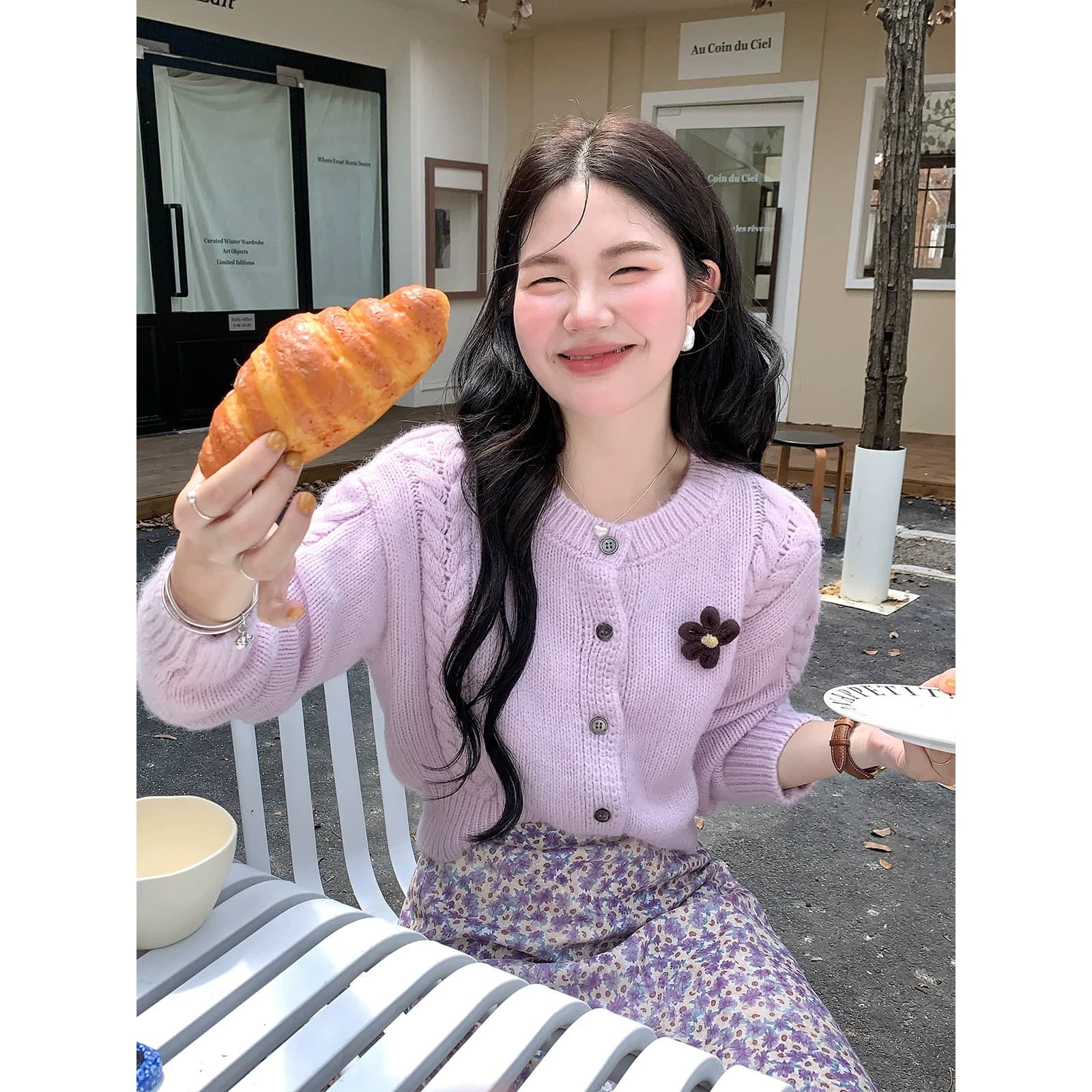 판매 부드러운 한 부서 부드러운 바람 니트 스웨터 여성 오픈 가디건 두꺼운 선 쇼트 스타일 스웨터 겨울 스웨터 이미지 2