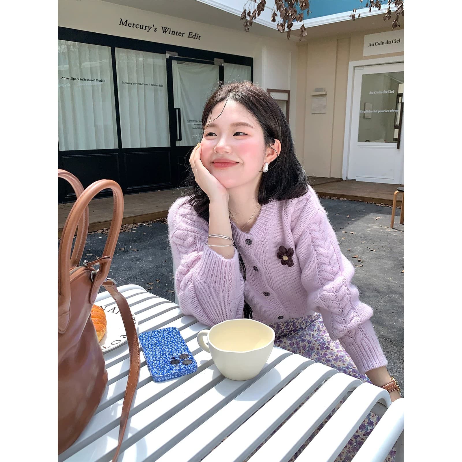 판매 부드러운 한 부서 부드러운 바람 니트 스웨터 여성 오픈 가디건 두꺼운 선 쇼트 스타일 스웨터 겨울 스웨터 이미지 5