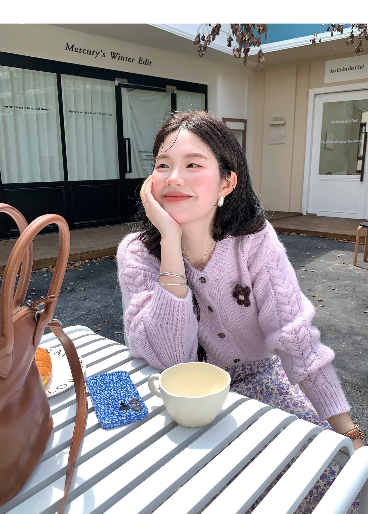 판매 부드러운 한 부서 부드러운 바람 니트 스웨터 여성 오픈 가디건 두꺼운 선 쇼트 스타일 스웨터 겨울 스웨터 상세 이미지 5