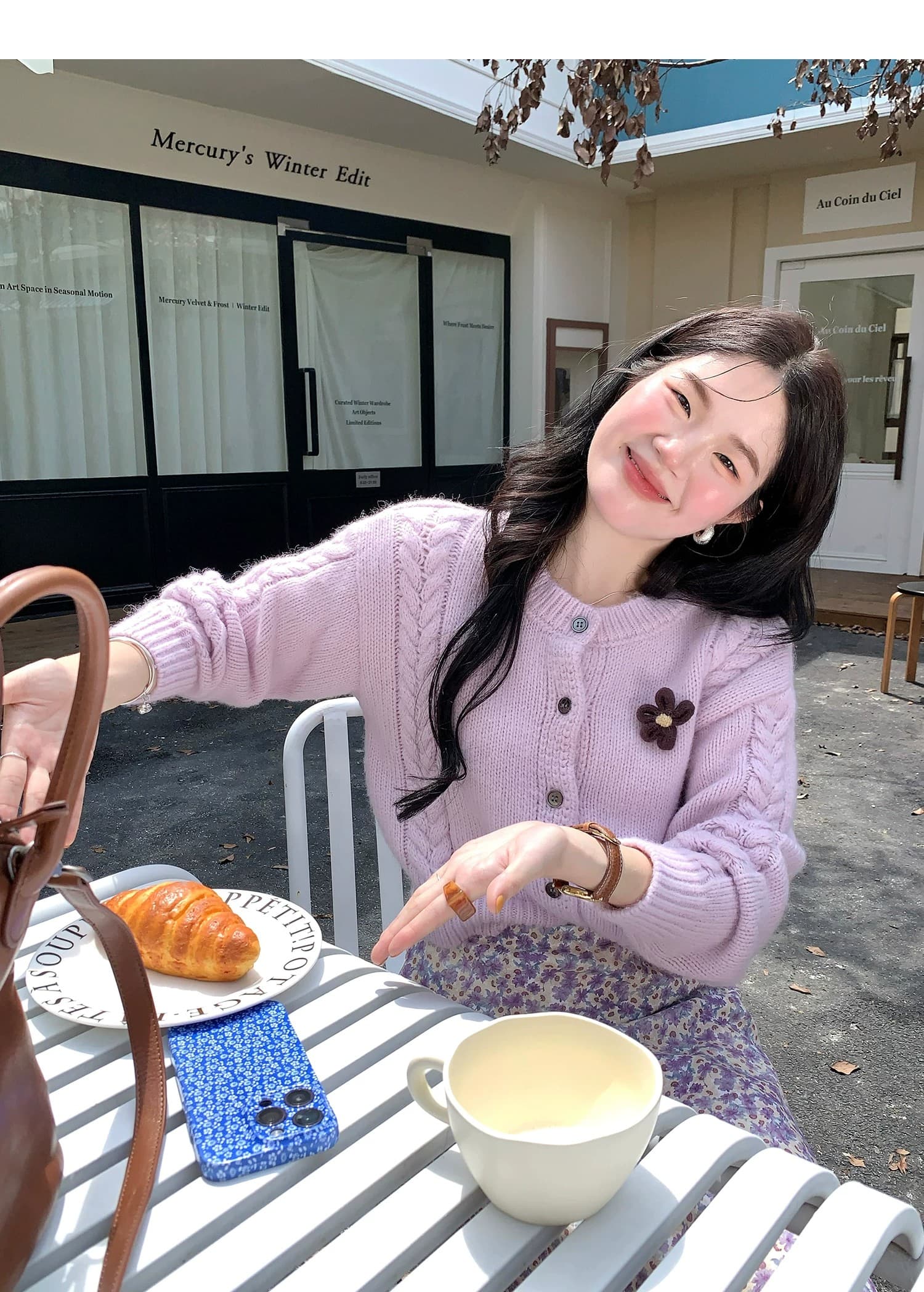 판매 부드러운 한 부서 부드러운 바람 니트 스웨터 여성 오픈 가디건 두꺼운 선 쇼트 스타일 스웨터 겨울 스웨터 상세 이미지 6
