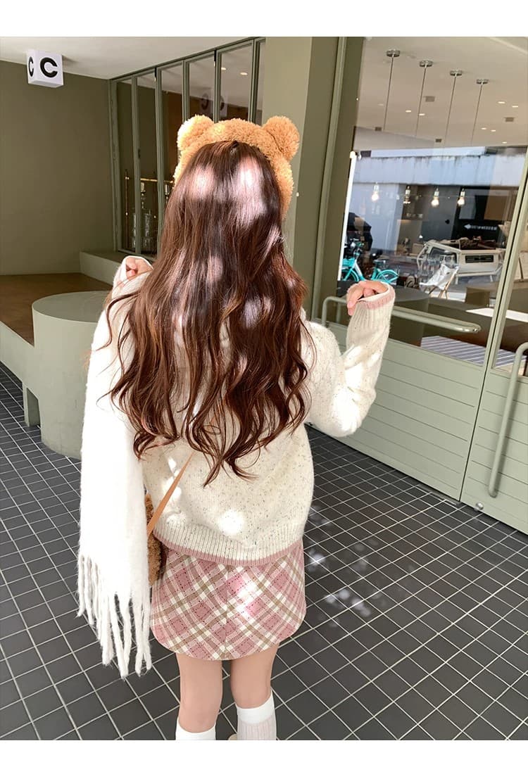 한 부서 가을 자수 스웨터 여성 코트 가을 겨울 작은 키 루즈핏 느긋한 니트 오픈 가디건 맨위 상세 이미지 9