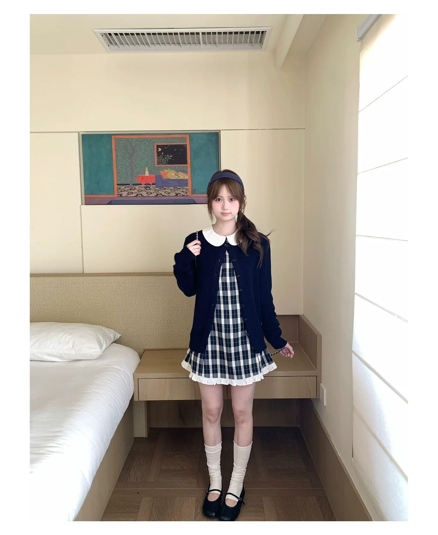 구멍 사실 귀 찮 나 느긋한 느슨함 센스 니트 오픈 가디건 여성 코트 가을 라운드 넥 품격 미니멀리즘 고급 센스 맨위 상세 이미지 19