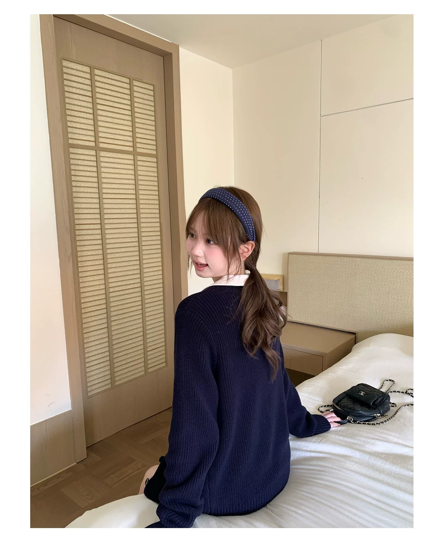 구멍 사실 귀 찮 나 느긋한 느슨함 센스 니트 오픈 가디건 여성 코트 가을 라운드 넥 품격 미니멀리즘 고급 센스 맨위 상세 이미지 30