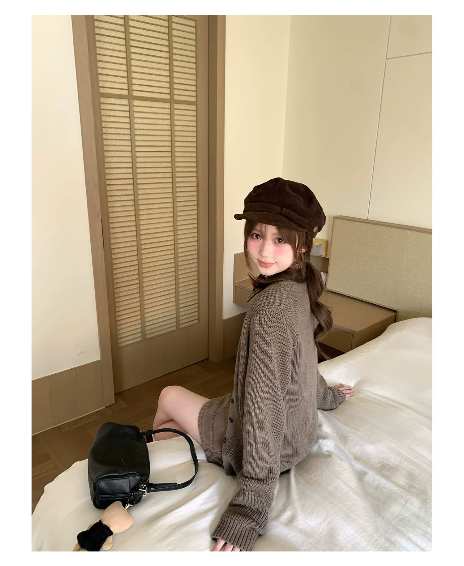 구멍 사실 귀 찮 나 느긋한 느슨함 센스 니트 오픈 가디건 여성 코트 가을 라운드 넥 품격 미니멀리즘 고급 센스 맨위 상세 이미지 66