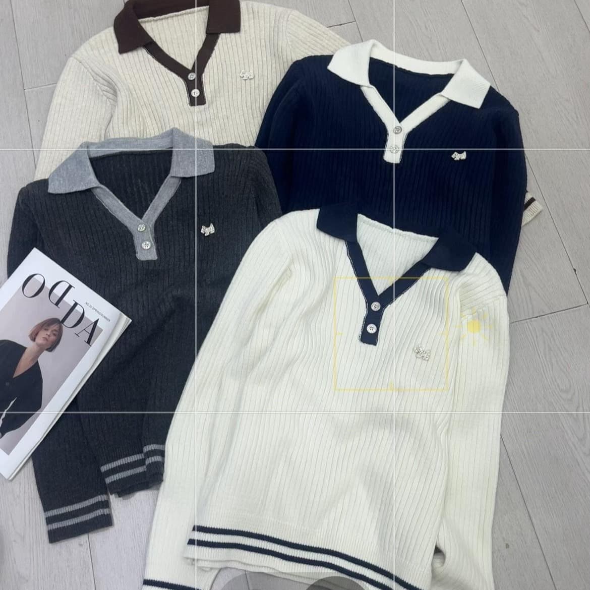 가을 의상 디자인 센스 작은 대중 POLO 칼라 만나는 니트 스웨터 여자 2026 새로운 올해 인기 ~ 중 폭발 여성 의류 이미지 6