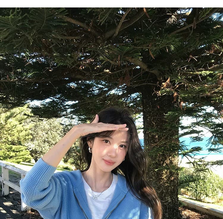 루즈핏 슬림해 보이는 3 차원 후아 남편 그리드 후드 오픈 가디건 여성 레저 다용도 양모 재킷 상세 이미지 41
