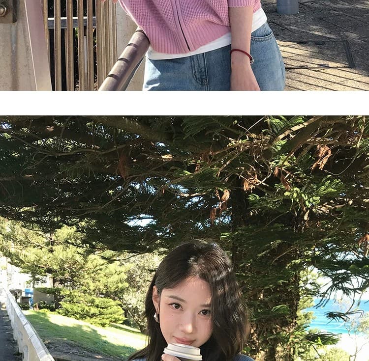 루즈핏 슬림해 보이는 3 차원 후아 남편 그리드 후드 오픈 가디건 여성 레저 다용도 양모 재킷 상세 이미지 45