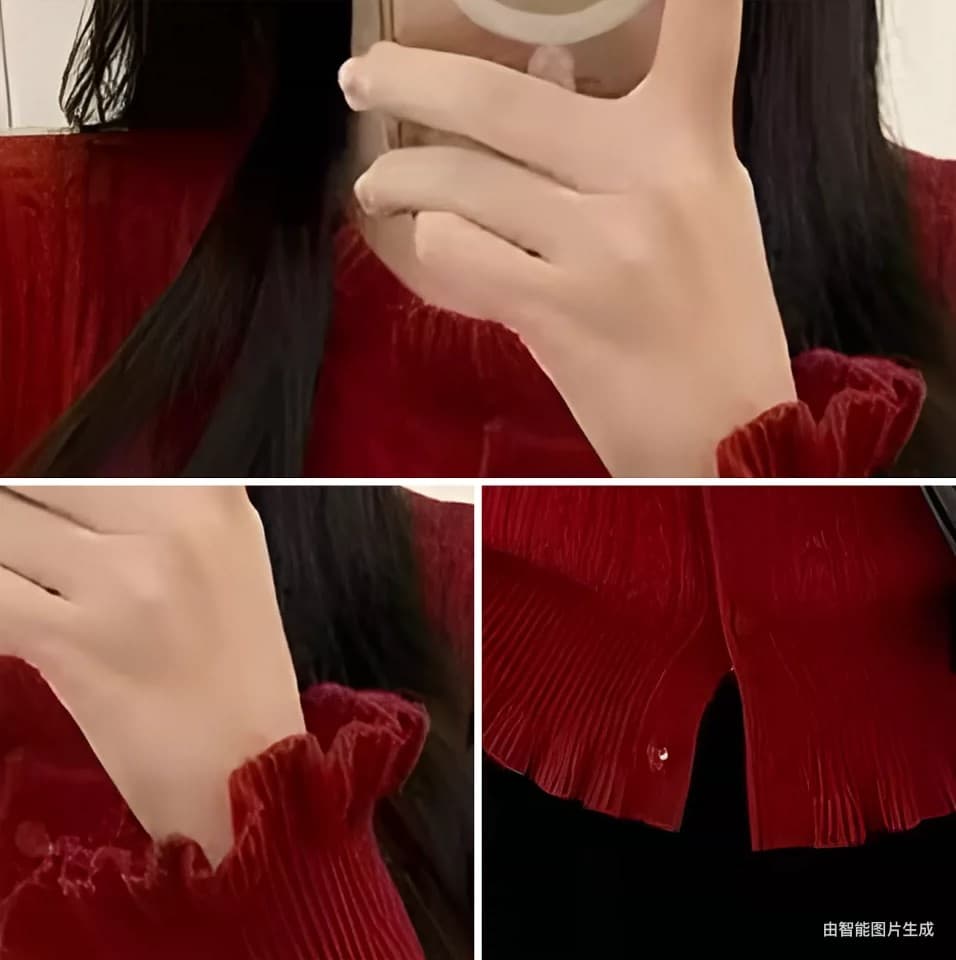 프랑스식 연령 감소 프릴 파란색 새로운 스웨터 니트 스웨터 여성 봄 가을 슬림해 보이는 루즈핏 꽈배기 만나는 맨위 상세 이미지 10