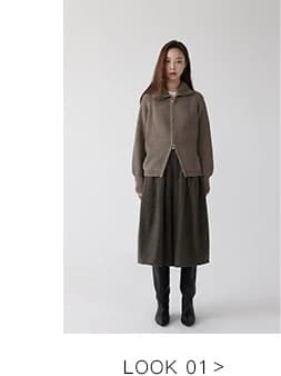 더블 지퍼 스웨터 가을 새로운 출퇴근 루즈핏 단색 스탠드 칼라 오픈 가디건 상세 이미지 1