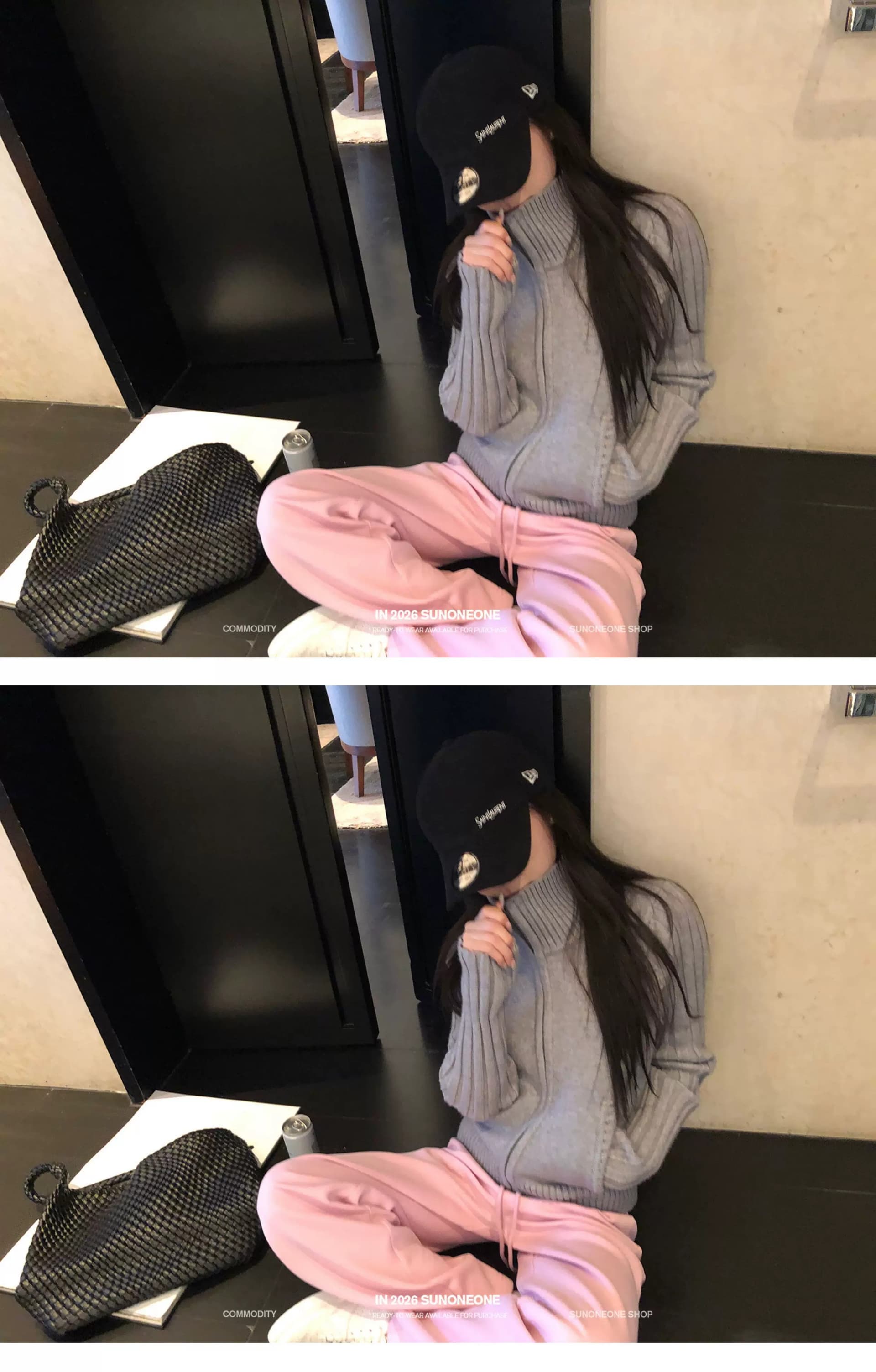 스탠드 칼라 리브 구덩이 기사 파란색 니트 오픈 가디건 여성 코트 봄 새로운 몸매 가꾸기 슬림해 보이는 스웨터 상세 이미지 32