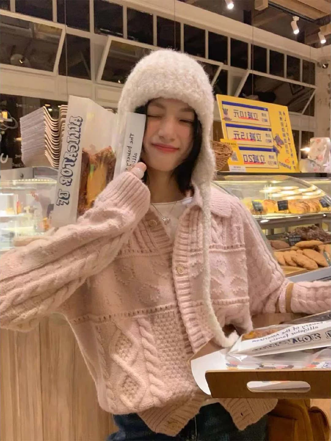 한 부서 다용도 미니멀리즘 느긋한 바람 폴로 칼라 니트 오픈 가디건 여성 단색 단추 스웨터 코트 작은 키 슬림해 보이는 여성 이미지 3