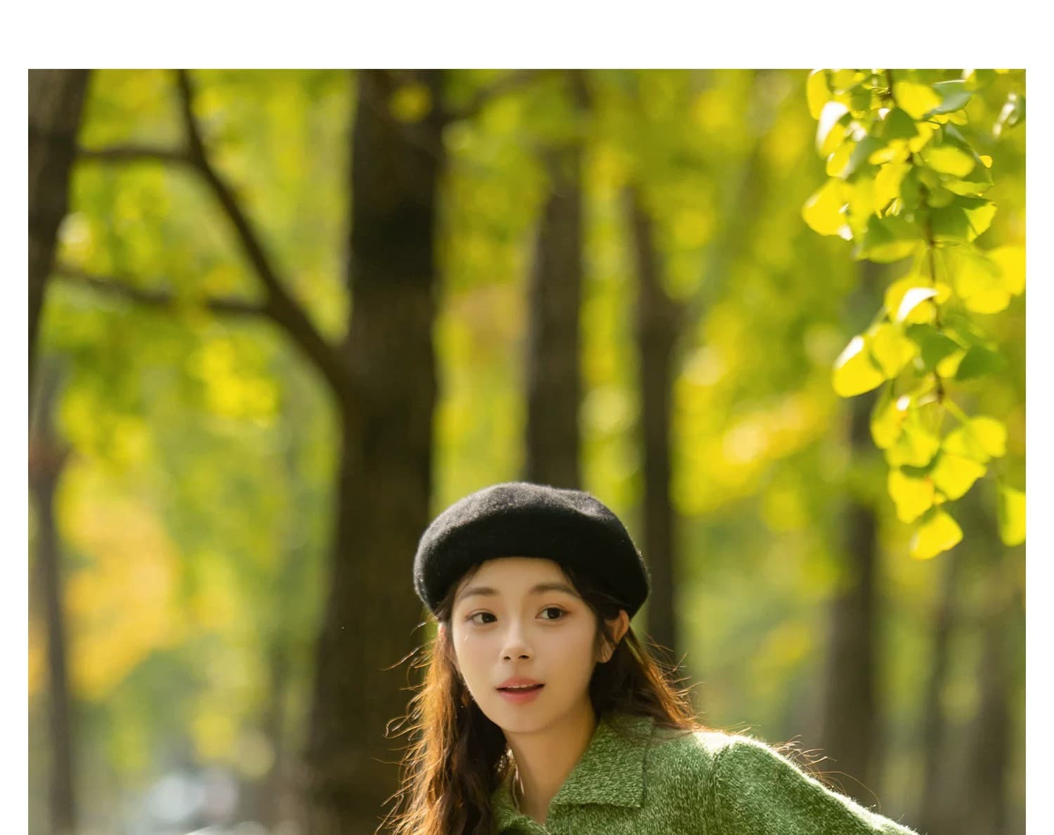레트로 녹색 POLO 칼라 풀오버 스웨터 여자 2026 가을 겨울 새로운 한국 스타일 캐주얼 니트 맨위 상세 이미지 3