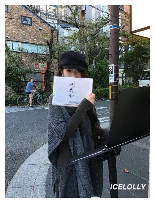 한 부서 터틀넥 숄 망토 스웨터 여자 가을 겨울철 2026 새로운 느긋한 고급 센스 니트 스웨터 외부 잡아라. 의류 상세 이미지 5