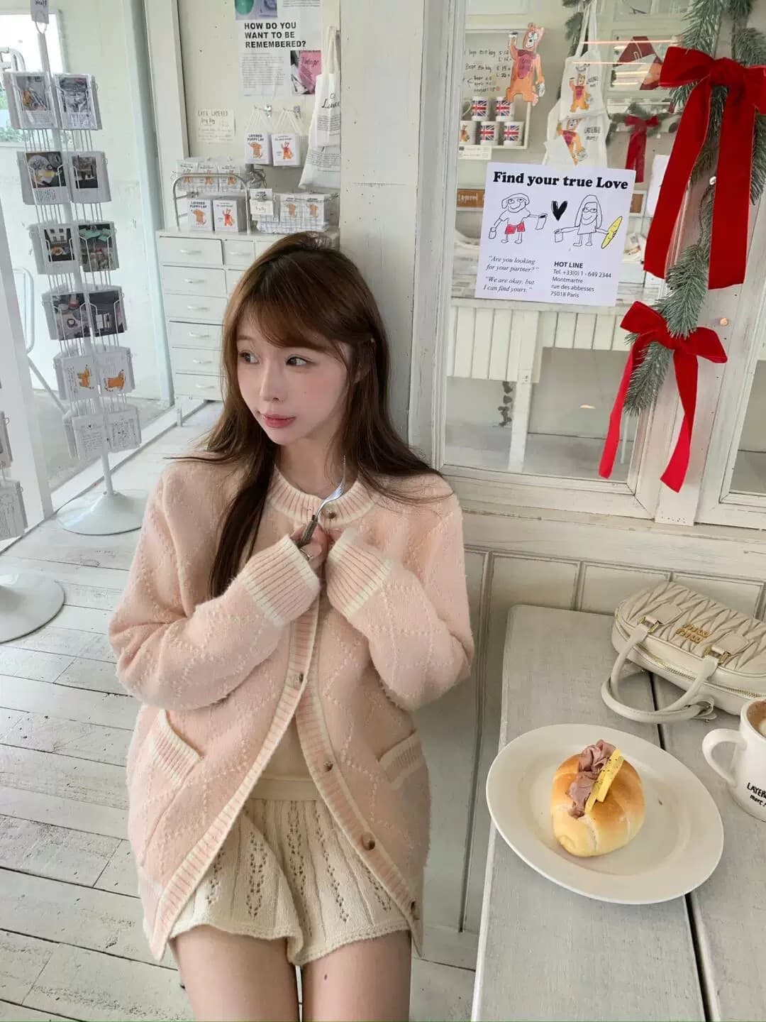 새로운 봄 가을 한국 스타일 스웨터 오픈 가디건 여성 싱글 단추 작은 대중 느긋한 바람 작은 키 재킷 니트 맨위 상세 이미지 1