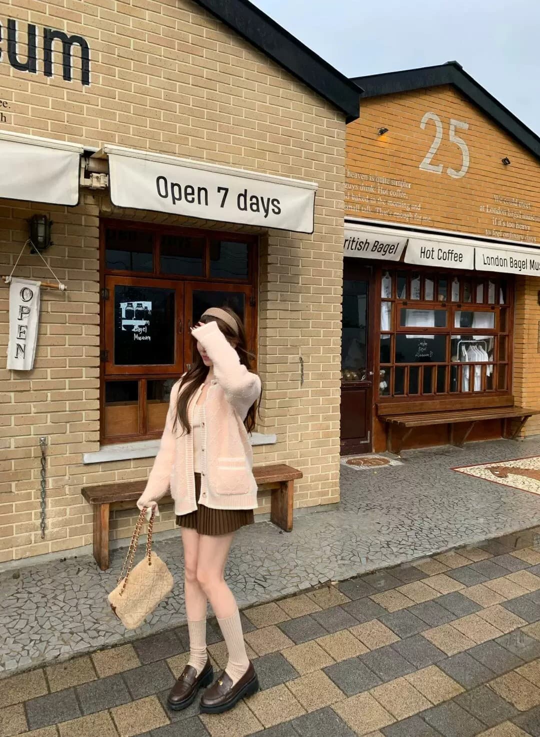 새로운 봄 가을 한국 스타일 스웨터 오픈 가디건 여성 싱글 단추 작은 대중 느긋한 바람 작은 키 재킷 니트 맨위 상세 이미지 5
