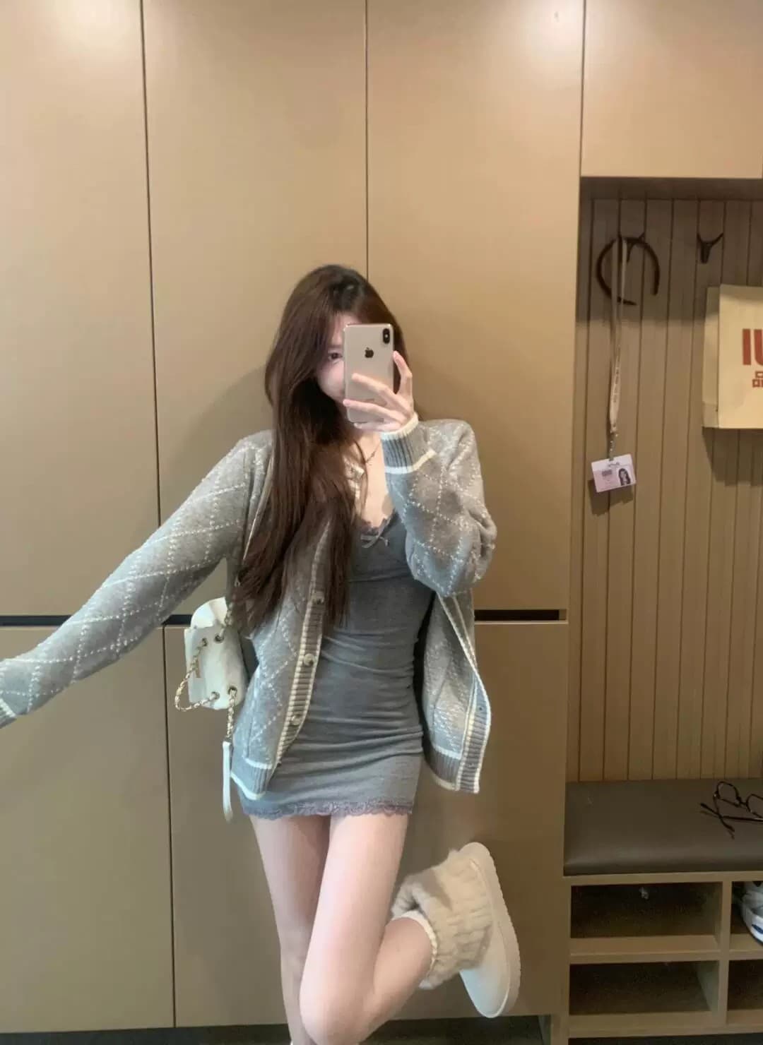 새로운 봄 가을 한국 스타일 스웨터 오픈 가디건 여성 싱글 단추 작은 대중 느긋한 바람 작은 키 재킷 니트 맨위 상세 이미지 6