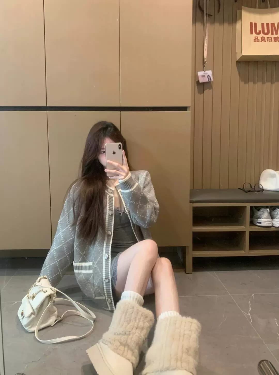 새로운 봄 가을 한국 스타일 스웨터 오픈 가디건 여성 싱글 단추 작은 대중 느긋한 바람 작은 키 재킷 니트 맨위 상세 이미지 7