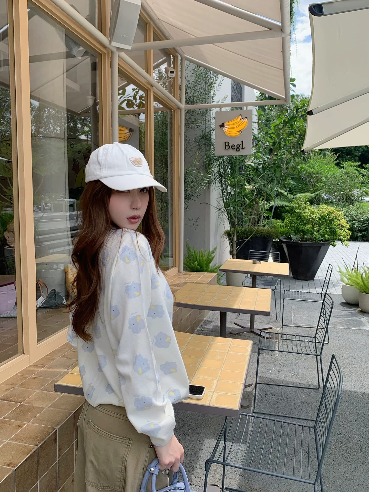 화이트 아기 코끼리 스웨터 오픈 가디건 여성 이른 가을 부드러운 귀여운 루즈핏 캐주얼 슬림해 보이는 수 있습니다. 스택 착용 맨위 이미지 4
