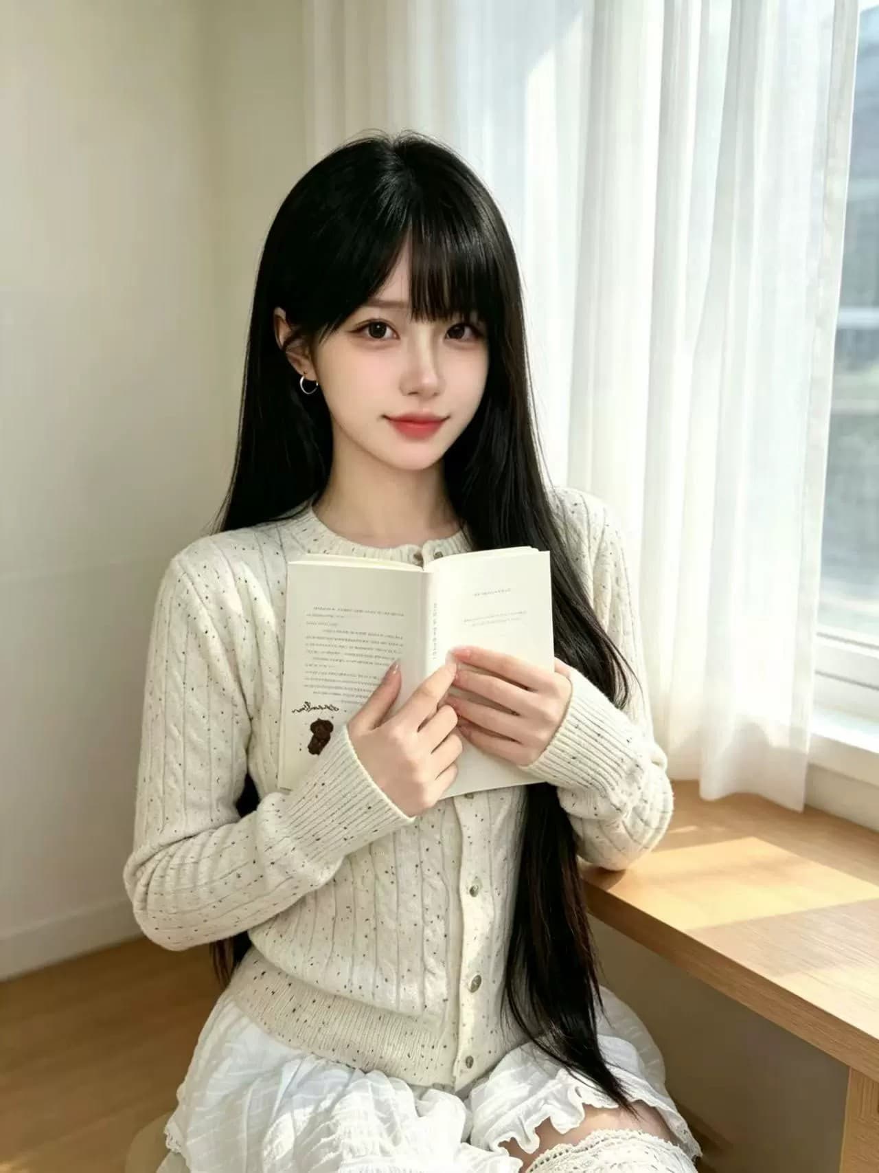 이른 가을 한 부서 학원 스타일 새로운 달콤함 연령 감소 쌀 화이트 스웨터 꽈배기 니트 오픈 가디건 여성 자수 맨위 재킷 이미지 2