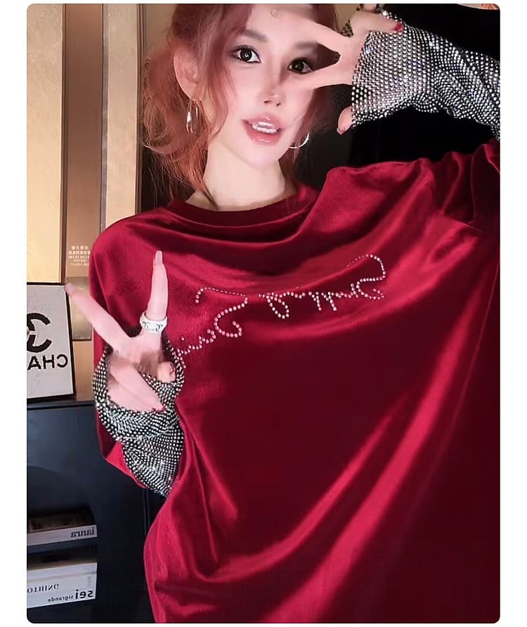 리 부드럽게 6 월 고급 ins 바람 350 그램 한국 플러시 양성 및 음성 웨어러블 인터넷 훈련 페이크 레이어드 긴팔 여성 봄 자이언트 플래시 맨위 상세 이미지 6
