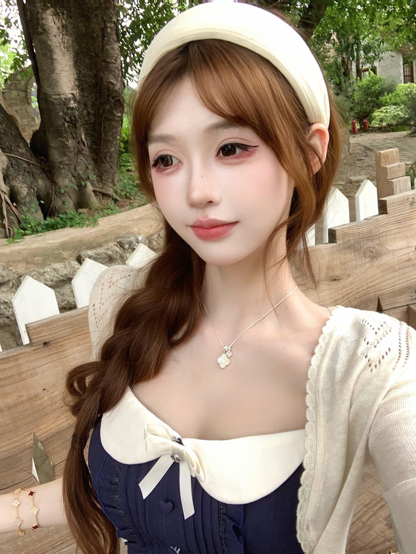루이 茜 남쪽 법 일기 봄 여름 천 금빛 바람 오리지널 작은 대중 디자인 오픈 가디건 드레스 r3778w 상세 이미지 7