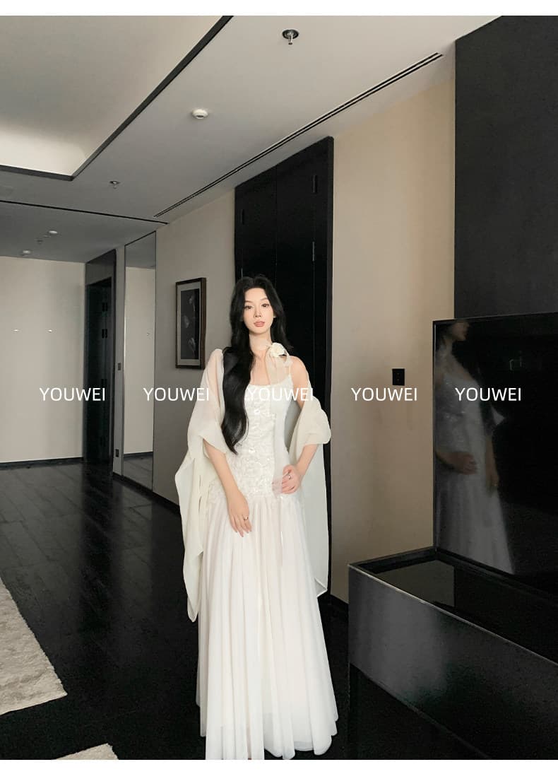 있음 후안 구름 발레 여름 아름다운 작은 드레스 2026 새로운 화이트 슬립 드레스 여성 상세 이미지 23