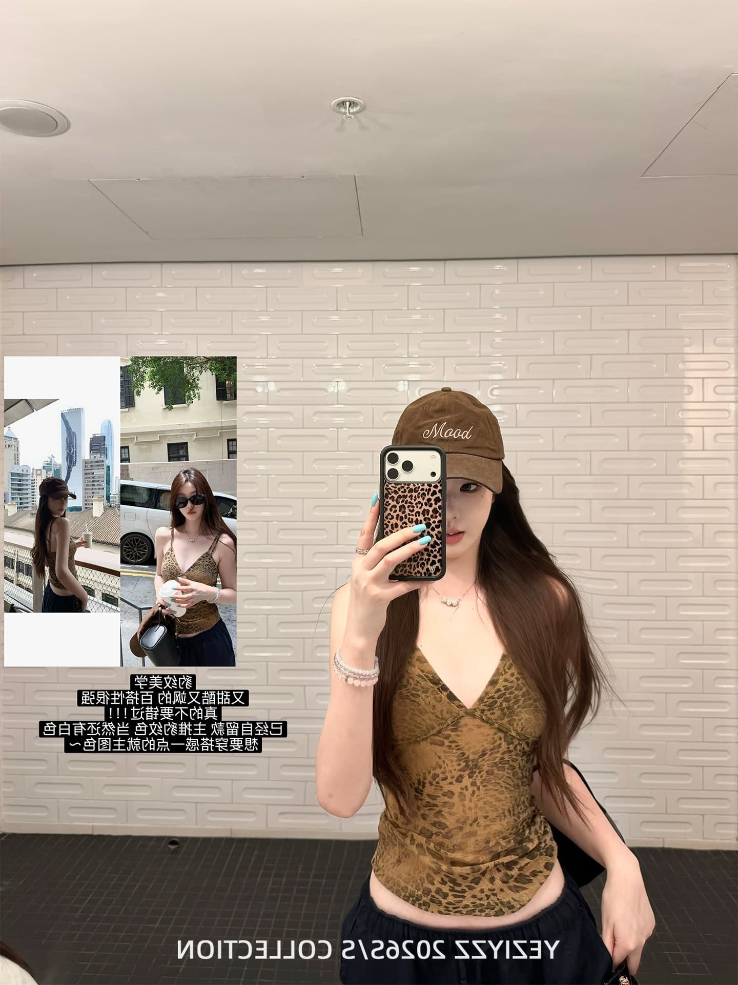 잎사귀 yeziyzz 레트로 레오파드 무늬 몸매 가꾸기 V넥 조끼 여성 의류 여름 섹시함 Chic 슬림해 보이는 민소매 슬립 이미지 4