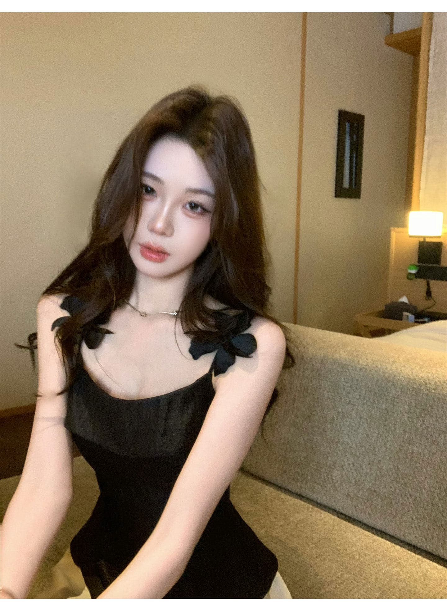 무쯔리 목자이 ~ 중 리 빛 럭셔리 디자인 센스 작은 대중 꽃 슬립 허리 수축 맨위 여성 도루 센스 새틴 반신 치마 세트 상세 이미지 8