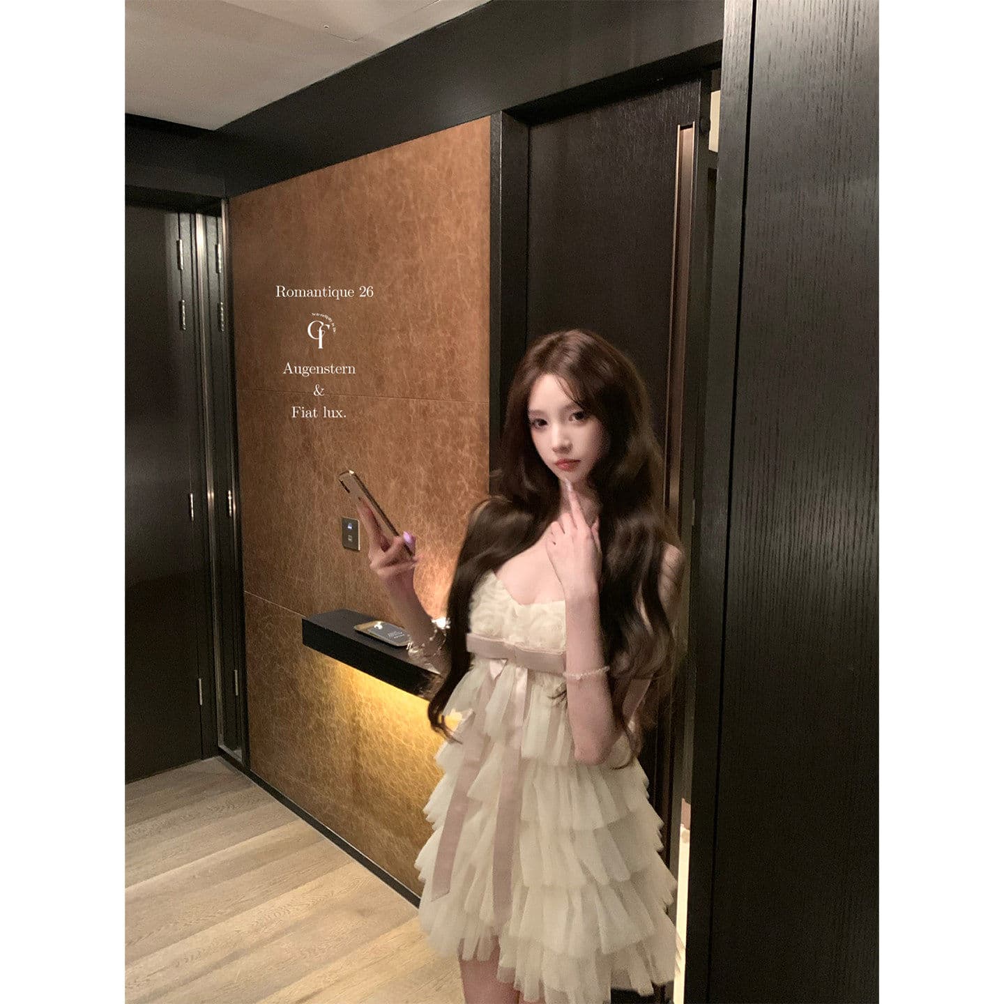 계속 걷다. 샹젤리제 공주 생일 치마 수공 장미 나비 매듭 슬립 케이크 드레스 품격 미니 스커트 이미지 5