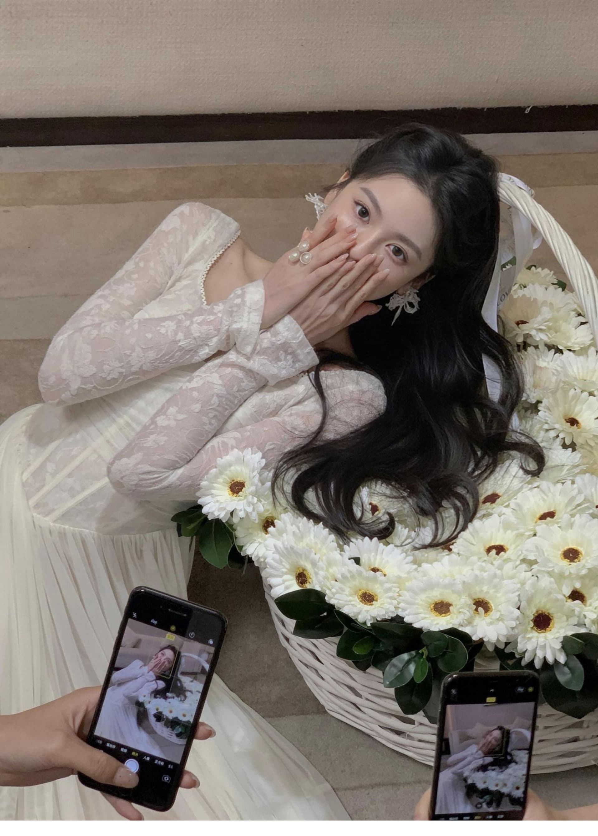 화이트 드레스 가을 2026 새로운 프랑스식 천 금빛 바람 망사 롱 스커트 무거운 작업 생선뼈 예복 생일 치마 상세 이미지 4