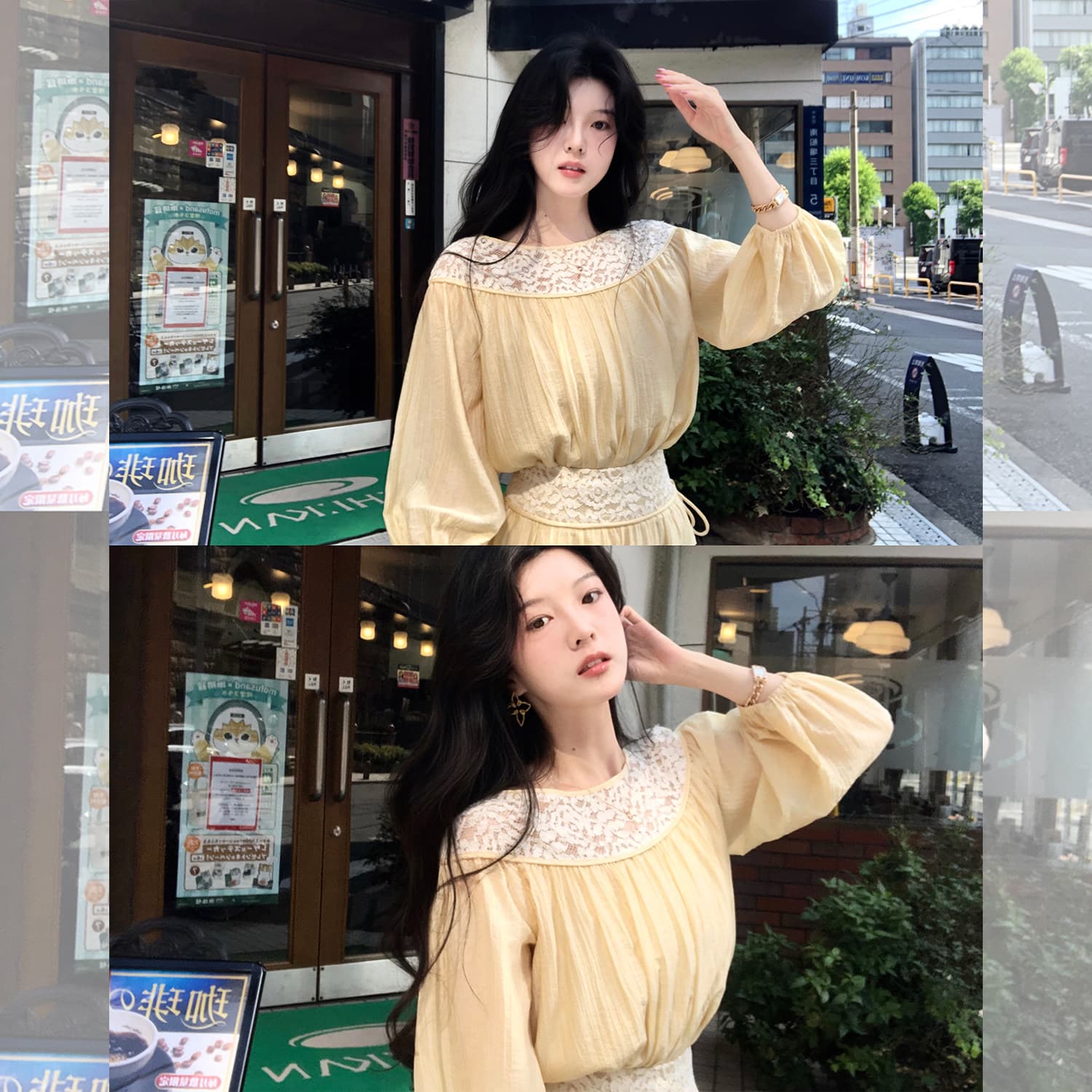 대 eees 부드러운 옥 따뜻한 향기 질감 주간 실크 전환 여름 무거운 작업 홀로우 아웃 뼈 선 레이스 조각 맨위 세트 이미지 5
