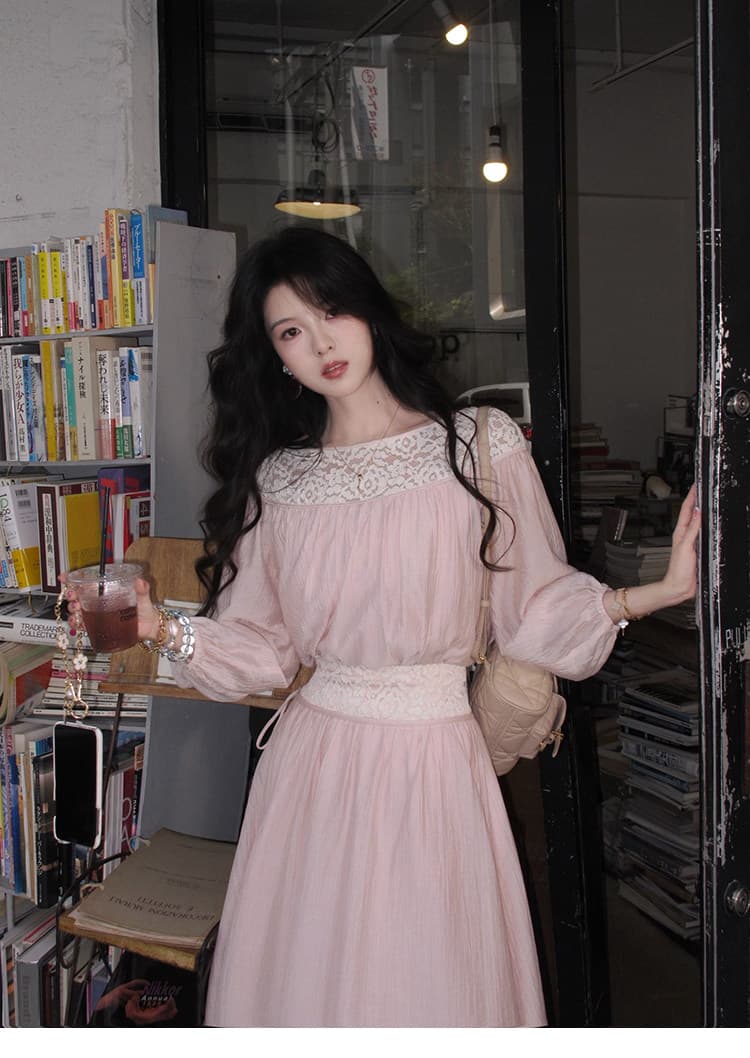 대 eees 부드러운 옥 따뜻한 향기 질감 주간 실크 전환 여름 무거운 작업 홀로우 아웃 뼈 선 레이스 조각 맨위 세트 상세 이미지 5