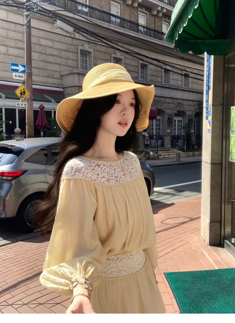 대 eees 부드러운 옥 따뜻한 향기 질감 주간 실크 전환 여름 무거운 작업 홀로우 아웃 뼈 선 레이스 조각 맨위 세트 상세 이미지 34