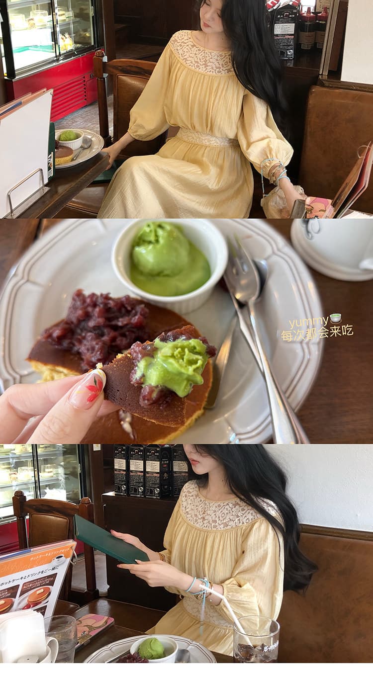 대 eees 부드러운 옥 따뜻한 향기 질감 주간 실크 전환 여름 무거운 작업 홀로우 아웃 뼈 선 레이스 조각 맨위 세트 상세 이미지 37