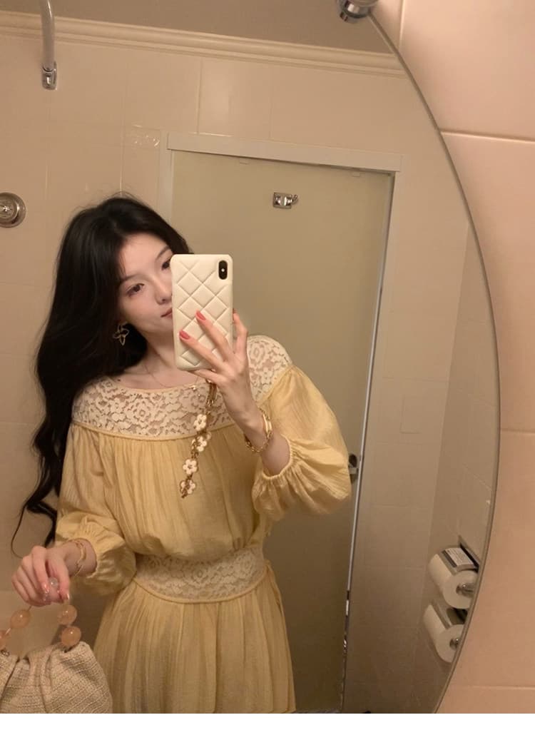 대 eees 부드러운 옥 따뜻한 향기 질감 주간 실크 전환 여름 무거운 작업 홀로우 아웃 뼈 선 레이스 조각 맨위 세트 상세 이미지 39