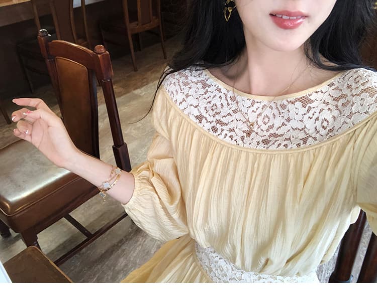대 eees 부드러운 옥 따뜻한 향기 질감 주간 실크 전환 여름 무거운 작업 홀로우 아웃 뼈 선 레이스 조각 맨위 세트 상세 이미지 41