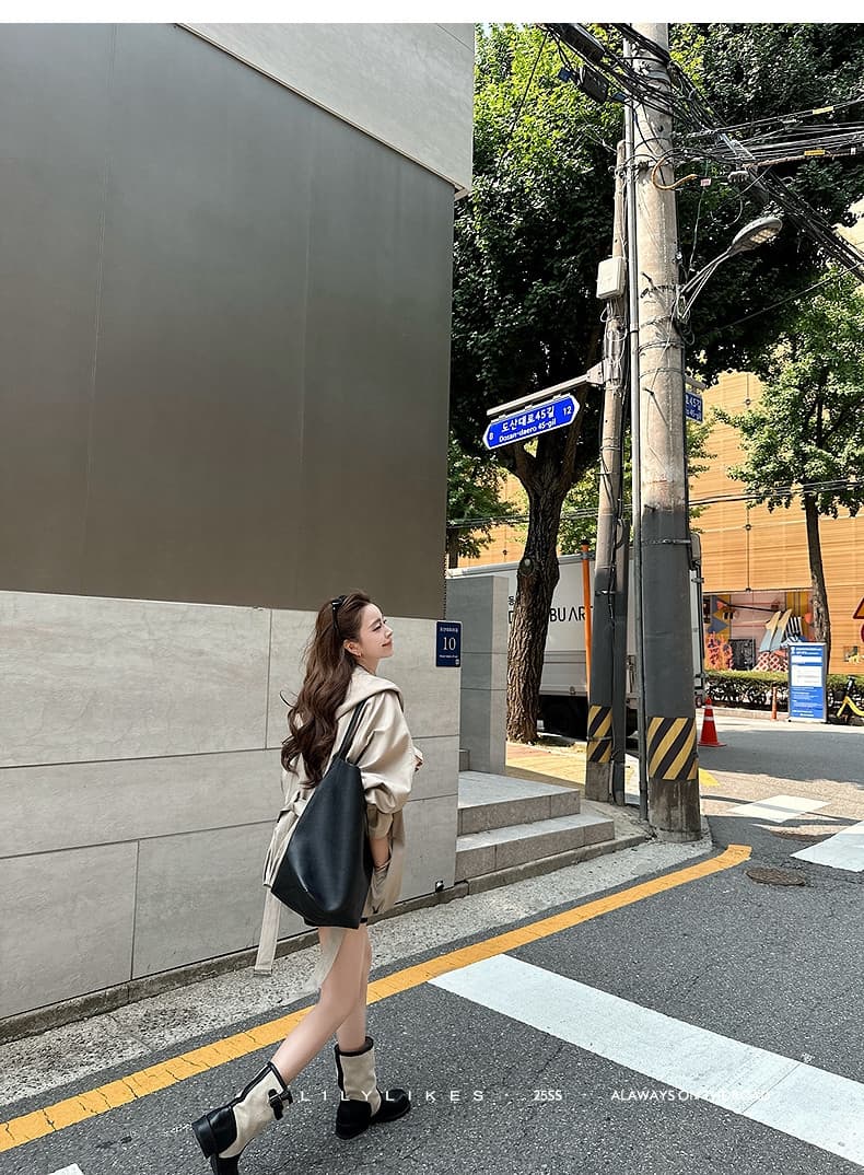 lilylikes 바 플러그 일몰 낮음 포화 상태 얕은 카키 다용도 후드 바람막이 세련된 있음 유럽 블록 상세 이미지 19