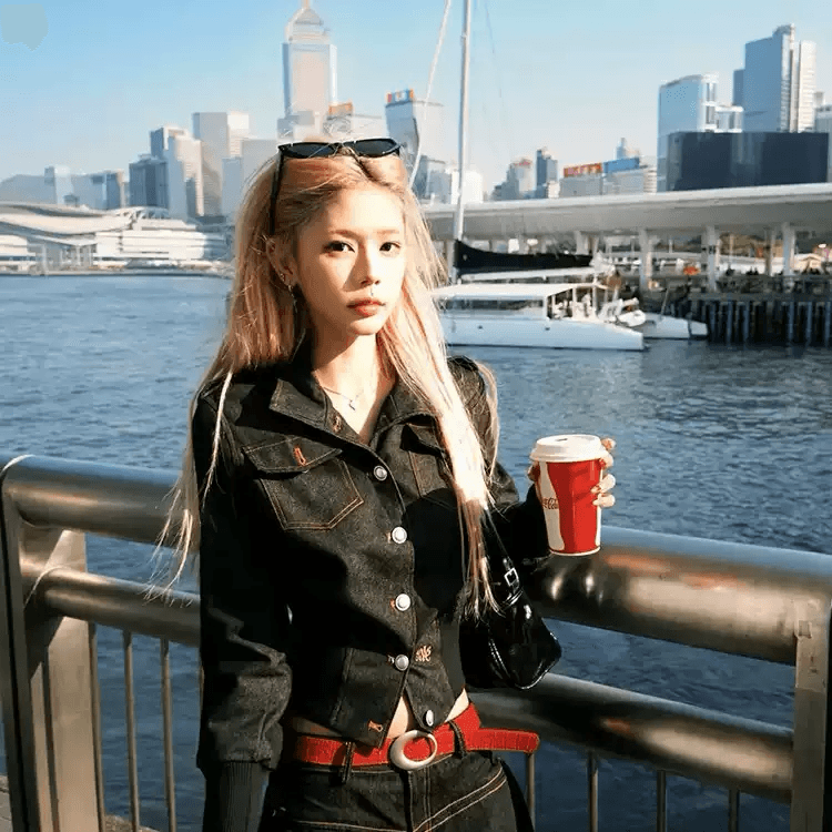 가을 켜기 최고 새 거리 차가운 바람의 소리 워싱 데님 재킷 청바지 투피스 세트 세트 벨트 포함 780582 이미지 2