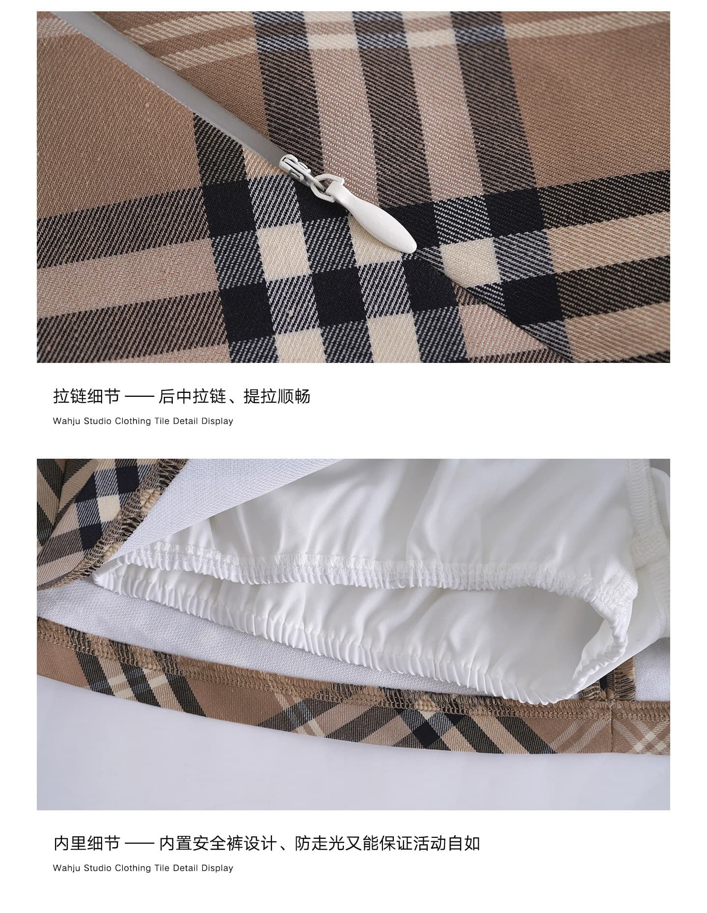 회화 솔루션 wahju 영국식 브라운 남자 이른 가을 레트로 천 골드 품격 폴로 칼라 이중 버튼 재킷 재킷 짧은 스커트 상세 이미지 10