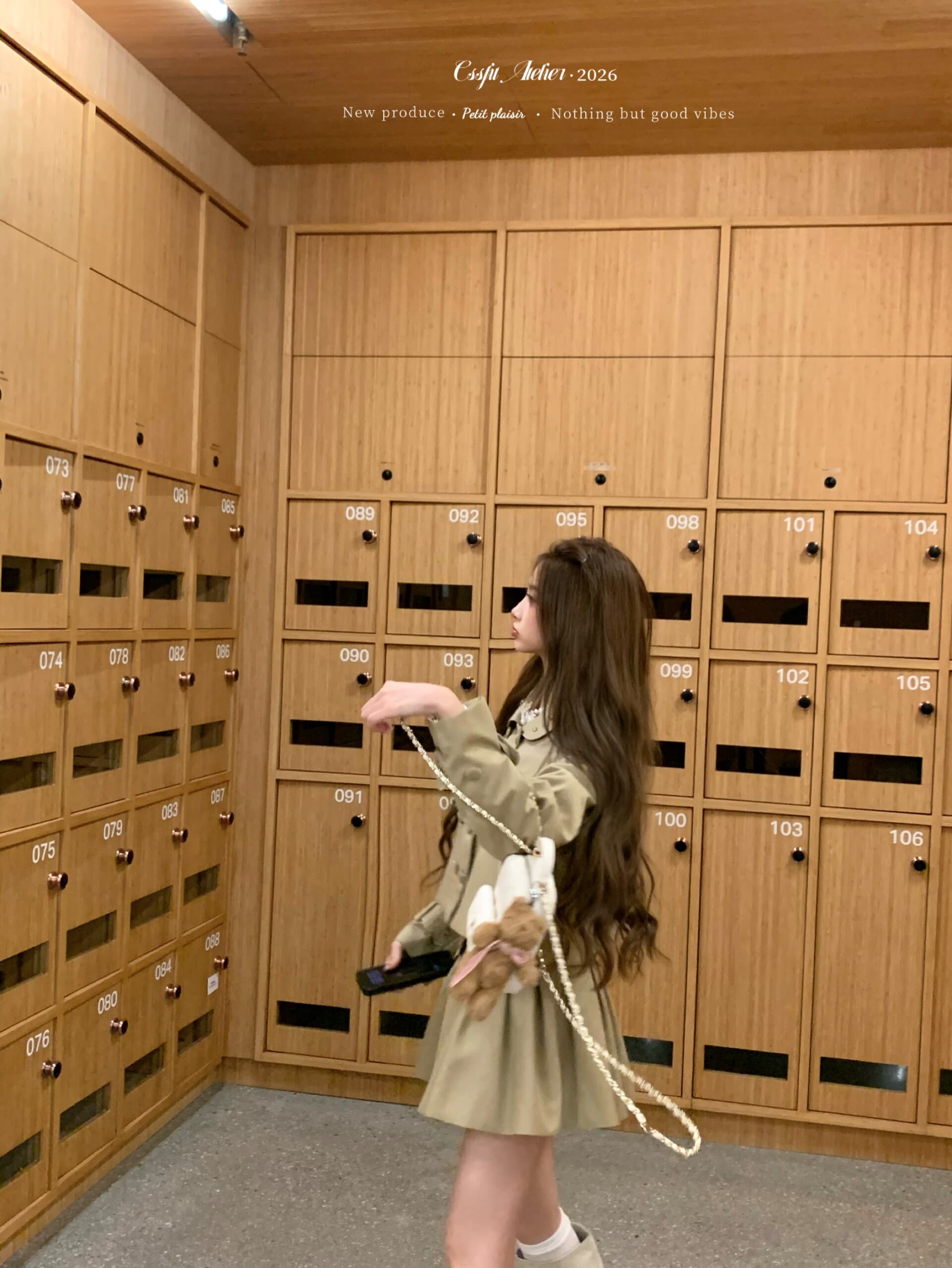 늦게 우산 우산 26 ss 질감 어형 변화표 자수 칼라 이중 버튼 짧은 재킷 재킷 자수 나비 매듭 반 스커트 상세 이미지 14