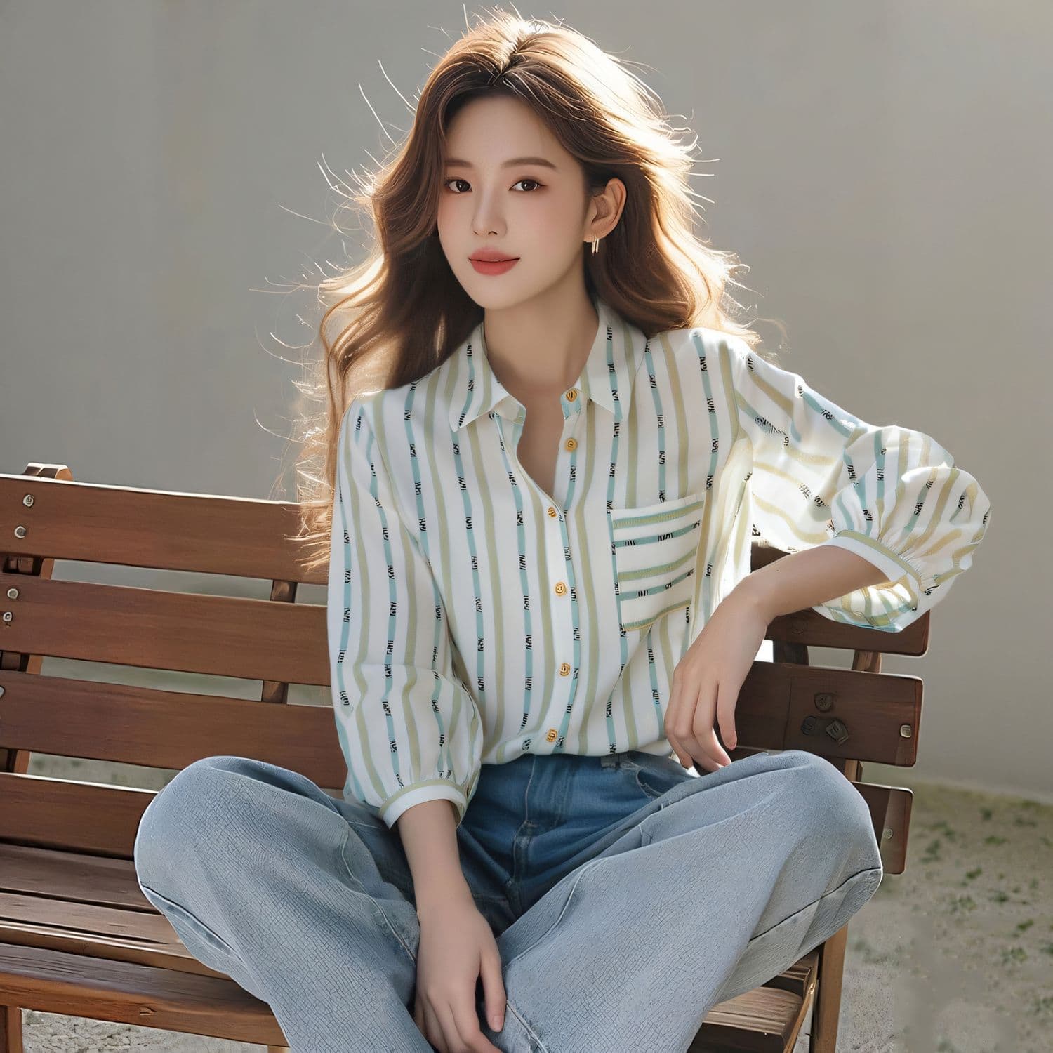 질감 센스 한국 스타일 패션 여성 셔츠 2026 여름 새로운 몸매 가꾸기 셔츠 반팔 올해 인기 맨위