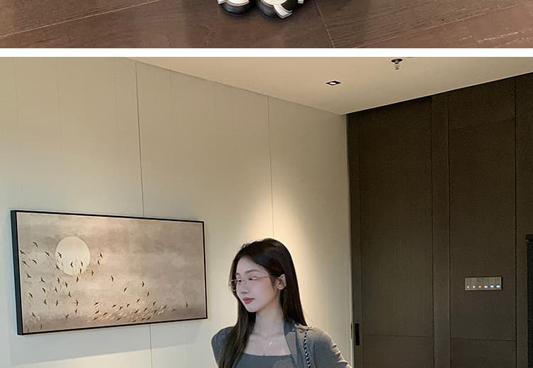 지금 임산부 어두운 회색 와이드 레깅스 바지 봄 여름 2026 새로운 페이크 레이어드 랩스커트팬츠 캐주얼 바지 루즈핏 와이드 레그 팬츠 상세 이미지 24