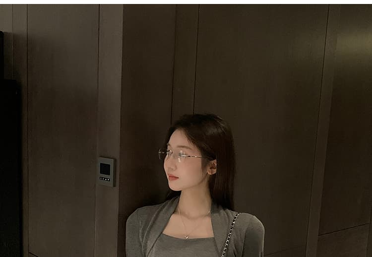 지금 임산부 어두운 회색 와이드 레깅스 바지 봄 여름 2026 새로운 페이크 레이어드 랩스커트팬츠 캐주얼 바지 루즈핏 와이드 레그 팬츠 상세 이미지 30