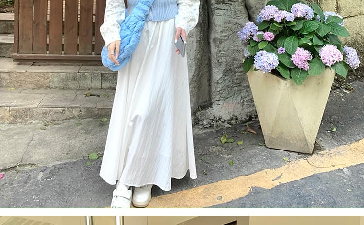 지금 임산부 화이트 반신 스커트 여성 봄 여름 2026 새로운 하이웨이스트 연령 감소 슬림해 보이는 다용도 a 단어 길이 치마 트렌디 상세 이미지 25