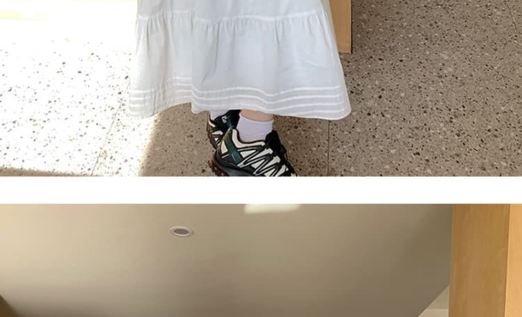지금 임산부 화이트 반신 스커트 여성 봄 여름 작은 키 프랑스식 케이크 드레스 하이웨이스트 한 마디 우산 치마 롱 코트 치마 상세 이미지 42
