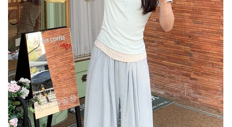 지금 임산부 우유 푸 야마모토 바지 느긋한 바람 얇은 스타일 캐주얼 도루 센스 루즈핏 바지 여성 여름 2026 새로운 와이드 레그 팬츠 상세 이미지 18