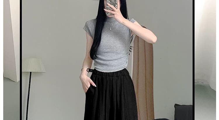 지금 임산부 우유 푸 야마모토 바지 느긋한 바람 얇은 스타일 캐주얼 도루 센스 루즈핏 바지 여성 여름 2026 새로운 와이드 레그 팬츠 상세 이미지 44