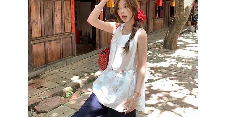 지금 임산부 면 린넨 와이드 레깅스 바지 여름 2026 새로운 이중층 프릴 임산부 루즈핏 스트레이트 캐주얼 바지 상세 이미지 26